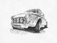 Фотообои машина Factura INDUSTRY MINI COOPER 1